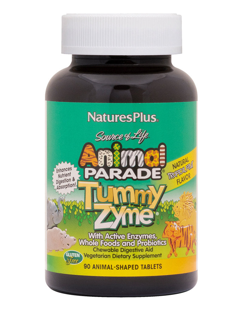 TUMMY ZYME Source of Life Animal Parade Tummy Zyme Natural Tropical Fruit Flavours 90's