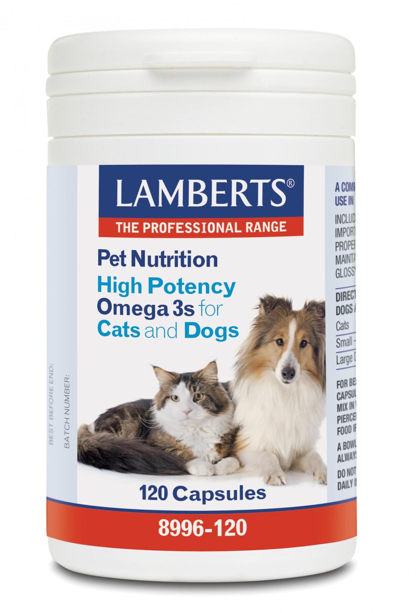 Pet Nutrition High Potency Omega 3s for Dogs and Cats 120's